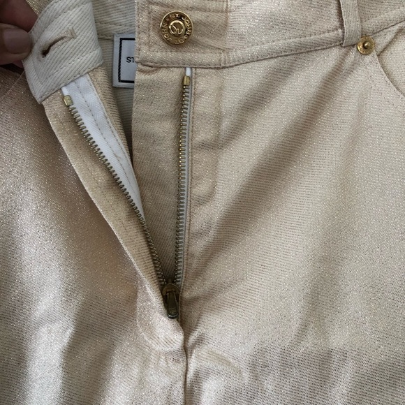 St. John Sport Gold Yellow Straight Leg Pants 6 - Picture 8 of 11